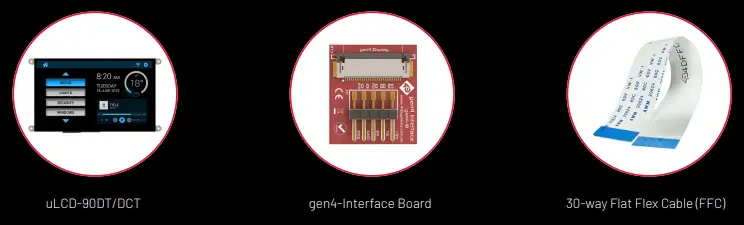 4D SYSTEMS uLCD 90DT DCT uLCD Series 9 0 Inch Intelligent Display Module - FIG