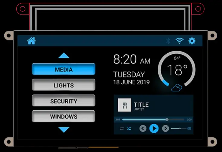 4D SYSTEMS uLCD 90DT DCT uLCD Series 9 0 Inch Intelligent Display Module