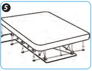 serenelife SLEZBDTW10 Premium Raised Airbed with Frame and Built-In Power Inflating Pump - EZ® BED SET UP5