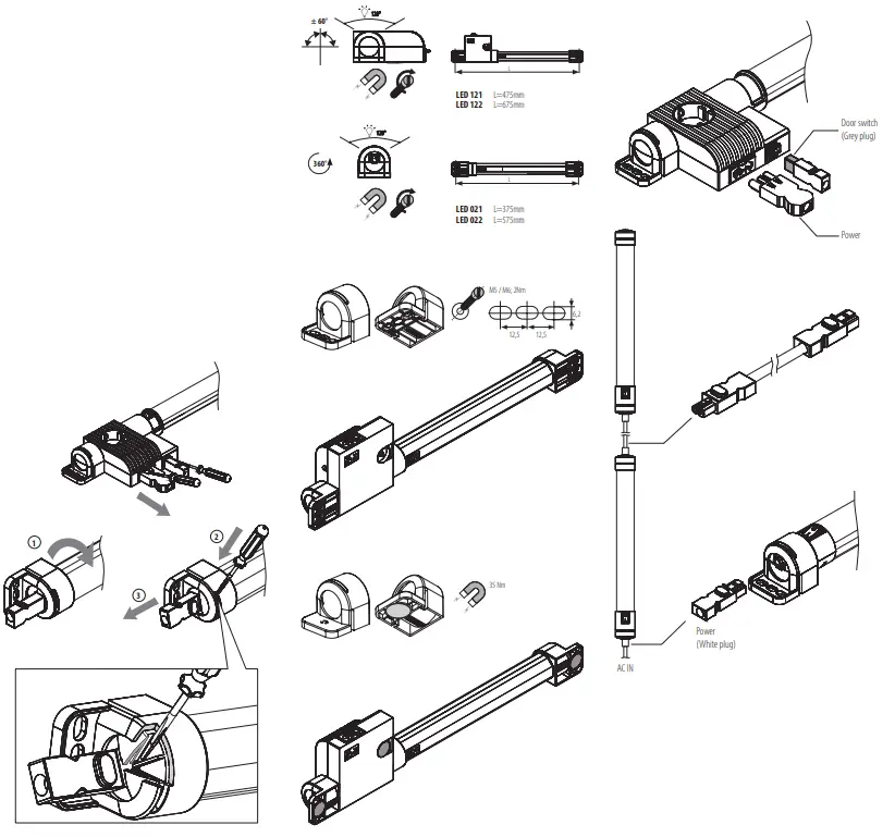 STEGO LED 122 Varioline Lamp with Socket - 1