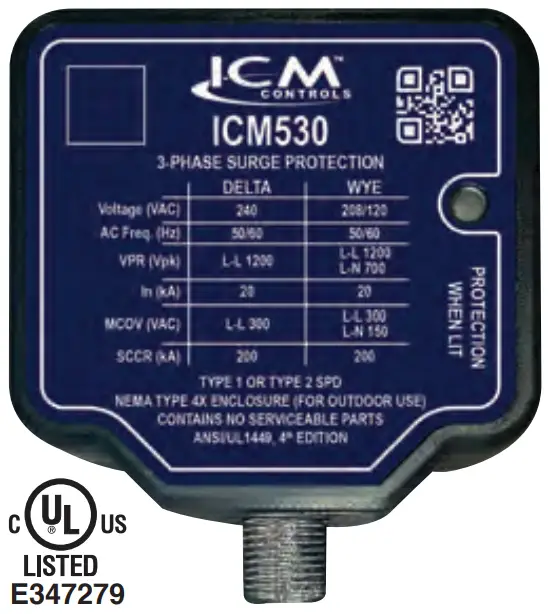 ICM530 Series 3 Phase Surge Protective Devices - FIG 1