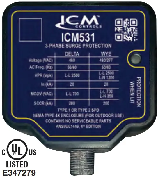ICM530 Series 3 Phase Surge Protective Devices - FIG 2