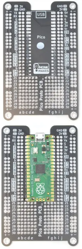 MONK MAKES MNK00093 Pico Proto PCB Prototyping Board - fig 3