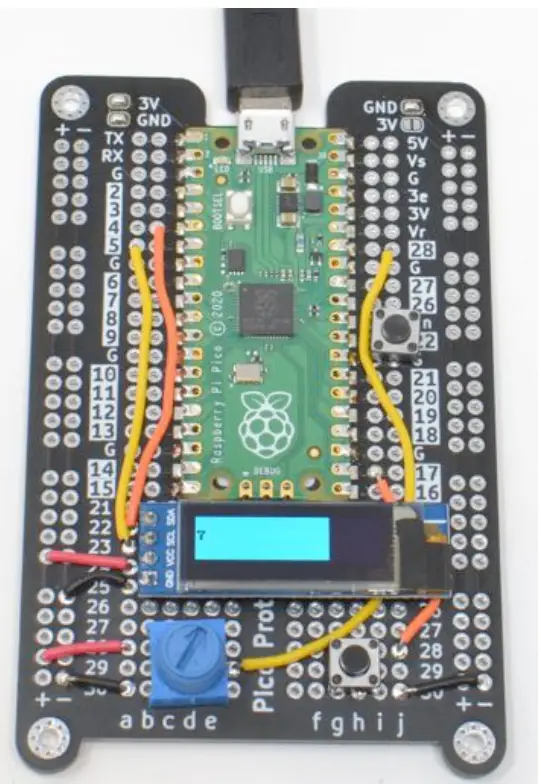 MONK MAKES MNK00093 Pico Proto PCB Prototyping Board