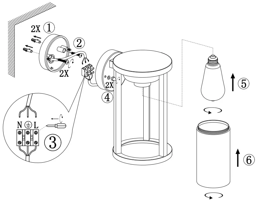 ENDON 96916 Outdoor Wall Light-fig2