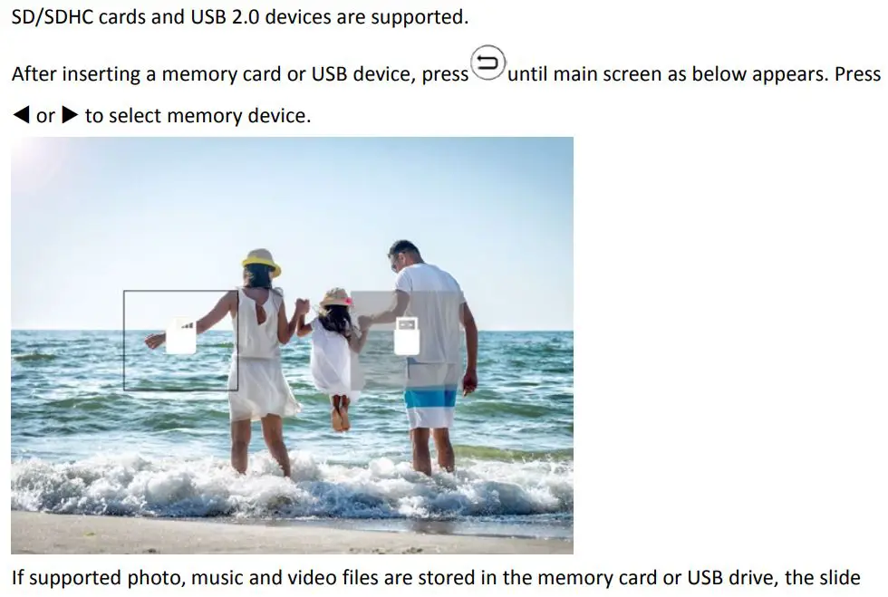 Rollei DPF-120 Pissarro Digital Photo Frame User Guide - Main Screen
