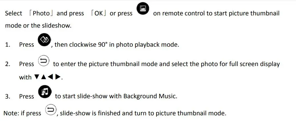 Rollei DPF-120 Pissarro Digital Photo Frame User Guide - Photo Mode
