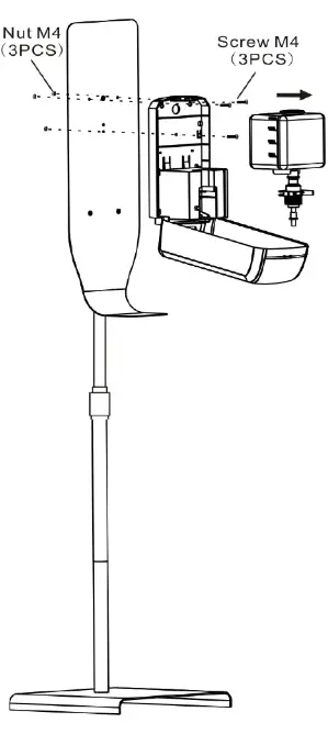 Checkpoint 603002 Sanitiser Dispenser with Adjustable Stand - fig3