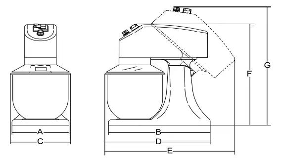 SIRMAN Compact 7L Planetary Mixer - TECHNICAL SPECIFICATIONS