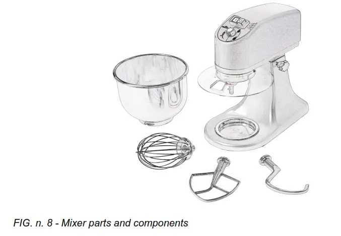 SIRMAN Compact 7L Planetary Mixer - dishwasher