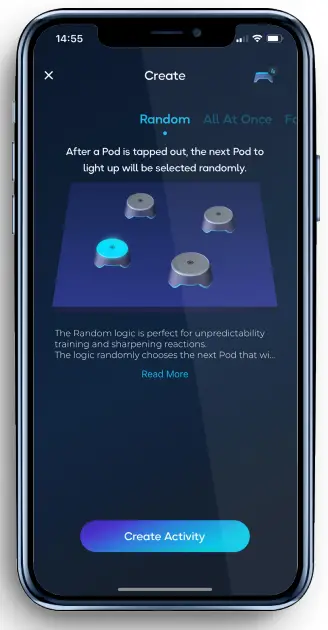 Apps BlazePod App - CREATE SCREEN