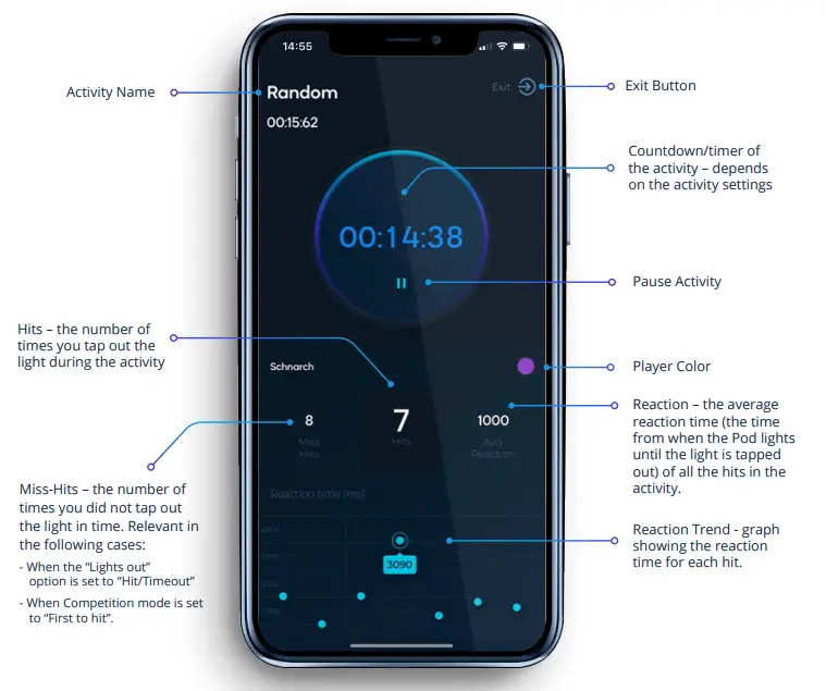 Apps BlazePod App - EXPLORE SCREEN 3