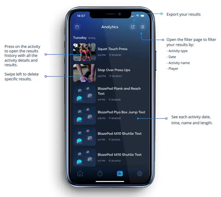 Apps BlazePod App - EXPLORE SCREEN 6