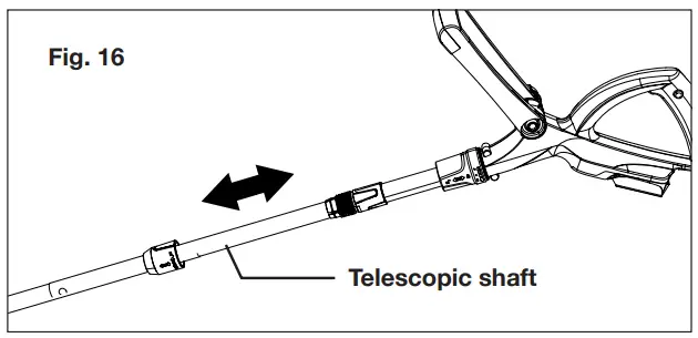Adjusting the Telescoping Shaft 