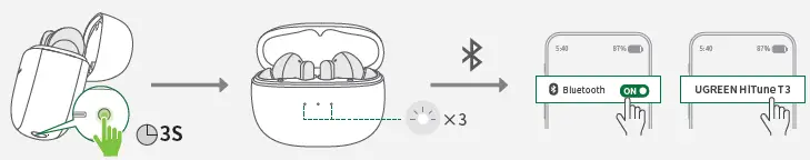 UGREEN-HiTune-T3-90401-Active-Noise-Cancelling-Wireless-Earbuds-user-manual (6)