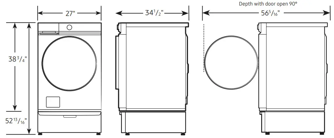 SAMSUNG WF53BB8700 Bespoke 5.3 cu. ft. Ultra Capacity Front Load Washer - Figure 1