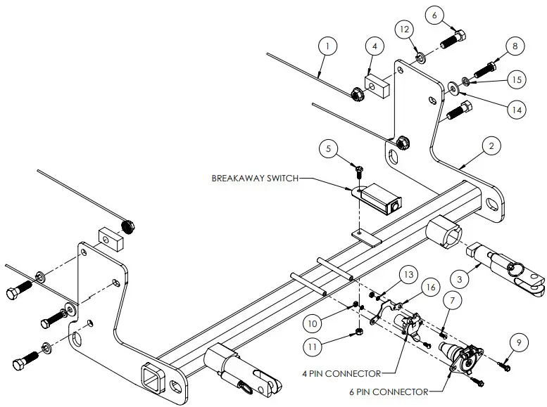 BLUE OX BX1139 Tow Bar Base Plate - Figure 4