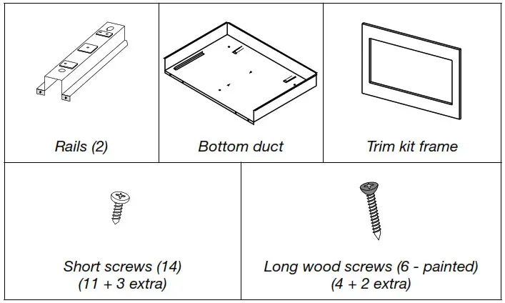Whirlpool MK2160 Microwave Oven Built-In Trim Kit - Parts Supplied (not shown to scale