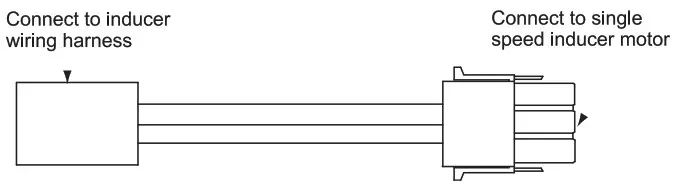 BEHLER YOUNG IIK 348558 01 Inducer Housing Kit - Single to Two-Stage PSC Adapter Harness
