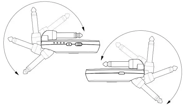 Thomann AirBorne Wi-2.4-GHz Instrument - Fold the plug into a position suitable