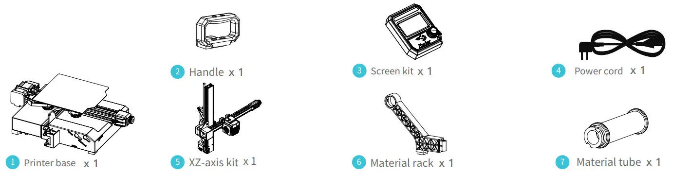 Ender 2 Pro 3D Printer - Package Content