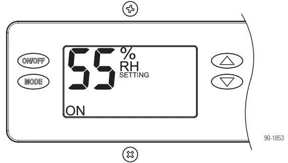 Aprilaire 1850F Hard Wired Dehumidifier - Setting the Desired Humidity Level