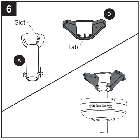 Harbor Breeze 3856484 Cumberland Ceiling Fan - Align a slot