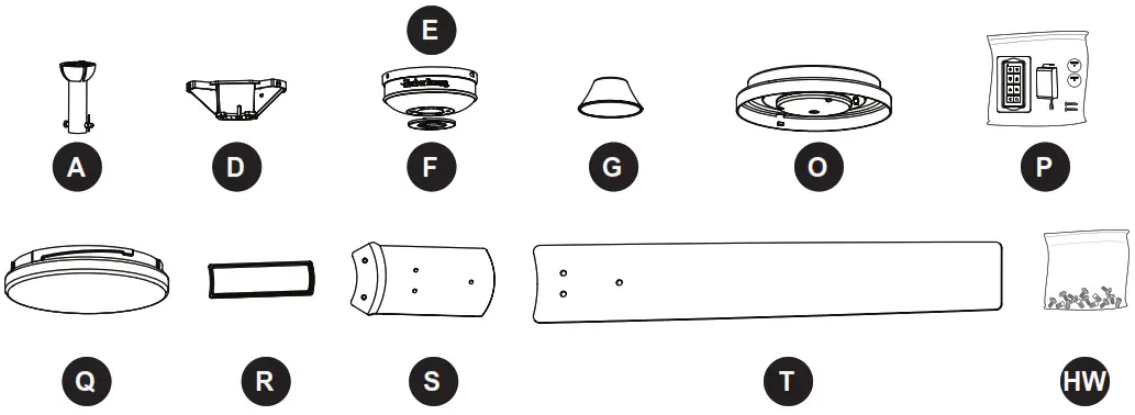 Harbor Breeze 3856484 Cumberland Ceiling Fan - REPLACEMENT PARTS LIST