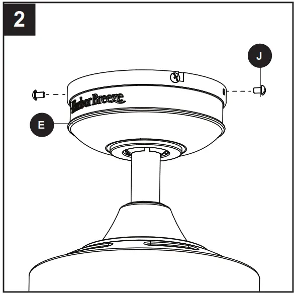 Harbor Breeze 3856484 Cumberland Ceiling Fan - Secure the canopy