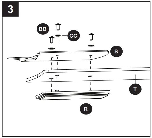 Harbor Breeze 3856484 Cumberland Ceiling Fan - blade screws