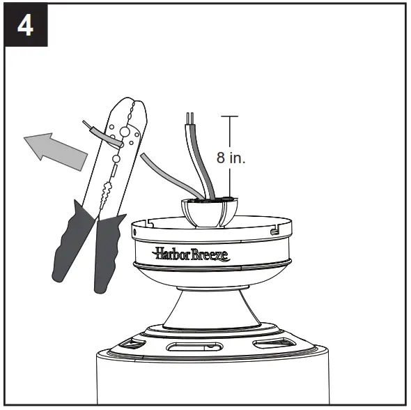 Harbor Breeze 3856484 Cumberland Ceiling Fan - lead wires