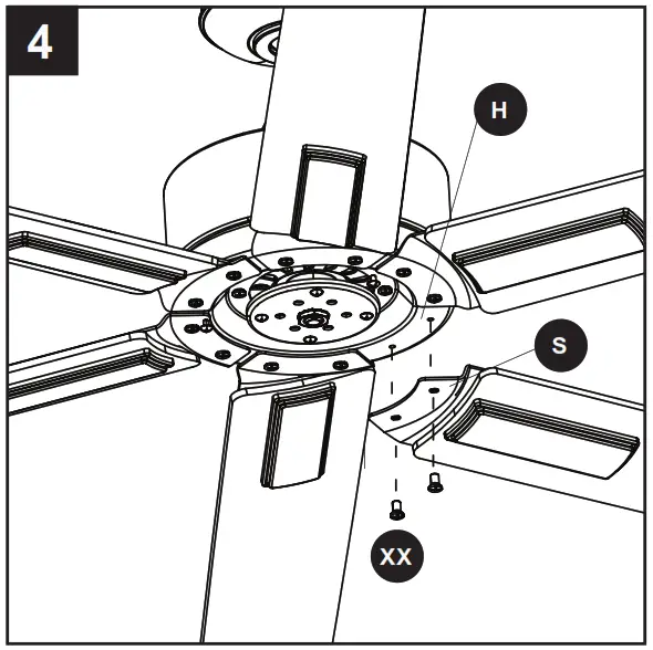 Harbor Breeze 3856484 Cumberland Ceiling Fan - motor screws