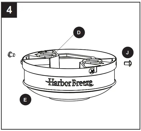 Harbor Breeze 3856484 Cumberland Ceiling Fan - mounting bracket