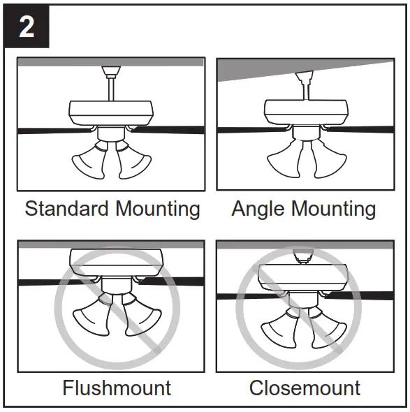 Harbor Breeze 3856484 Cumberland Ceiling Fan - mounting method