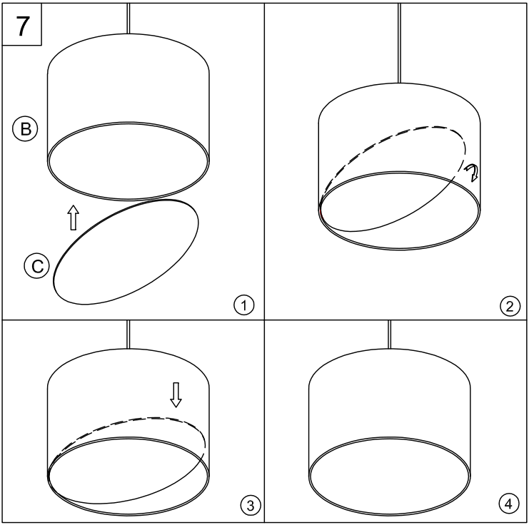 PROGRESS LIGHTING P500387 Markor 3 Light White Transitional Drum - fig 6