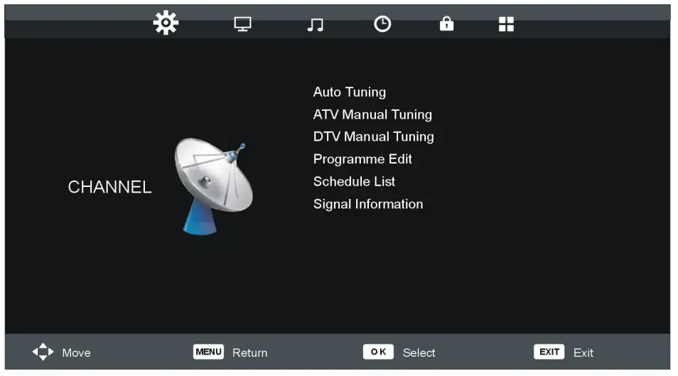 EKO K32DVD 32 Inch HD Android TV - CHANNEL SETTINGS
