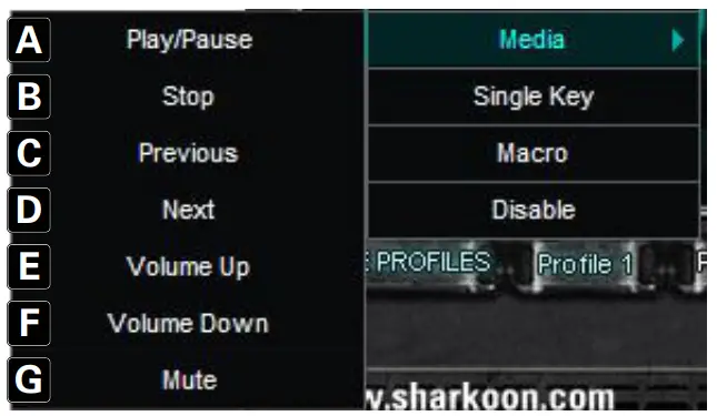 Sharkoon Drakonia Gaming Mouse - sub menu1