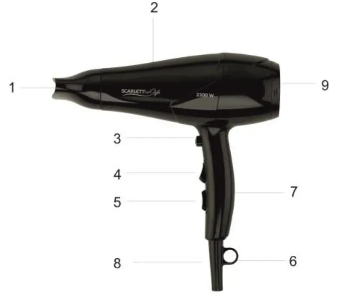 SCARLETT SC HD70I63 Hairdryer - fig