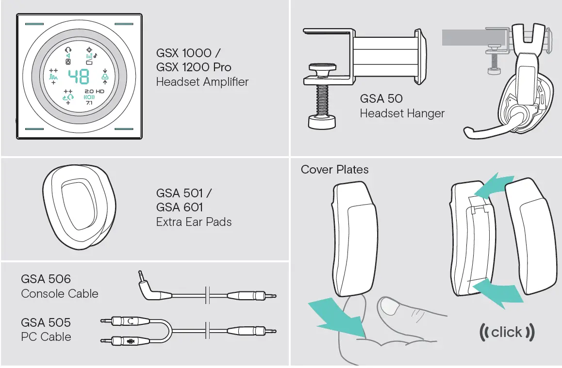 SENNHEISER GSP 500 Gaming Headset Accessories