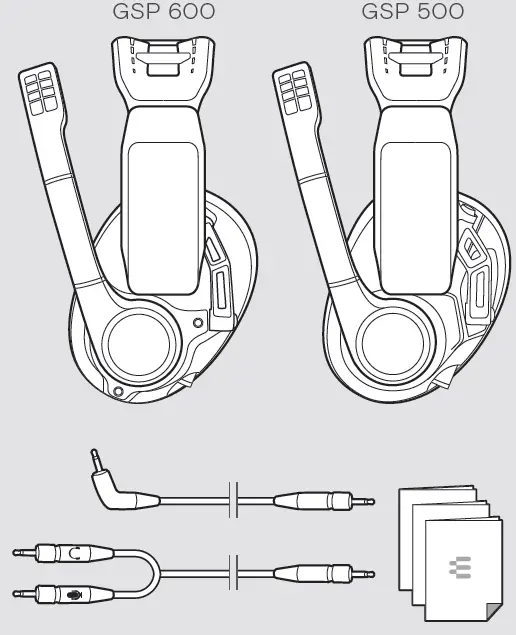SENNHEISER GSP 500 Gaming Headset package content