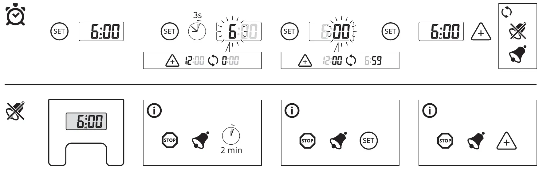 IKEA KUPONG 6x4cm Alarm Clock Set alarm