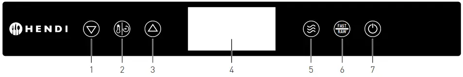 HENDI 229064 Food Dehydrator - Control panel of the appliance