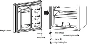 FIG 8 Reinstalling the doors