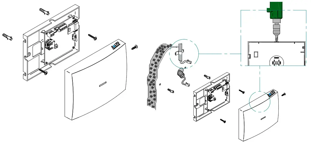 SALTO SAL-GATEWAYx3CEU Wireless Gateway - Mechanical installation