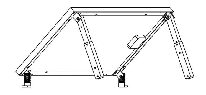 RENOGY MTS-TM100 Flat Roof Tilt Mount -a ttach Extension Bracket to L-Joint 2