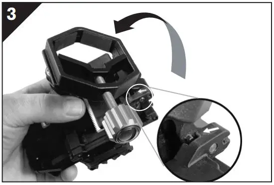 CELESTRON 81038 Universal Smartphone Adapter and Bluetooth Remote Instruction Manual - Hinge the clamp back and align the tabs on the clamp