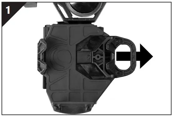CELESTRON 81038 Universal Smartphone Adapter and Bluetooth Remote Instruction Manual - Pull the spring-loaded arm on the phone bed outward