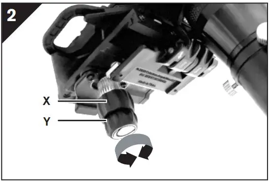 CELESTRON 81038 Universal Smartphone Adapter and Bluetooth Remote Instruction Manual - Use the X and Y adjustment knobs to move your phone