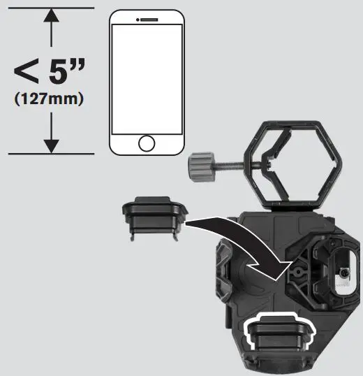 CELESTRON 81038 Universal Smartphone Adapter and Bluetooth Remote Instruction Manual - We have included a booster to raise up smaller phones
