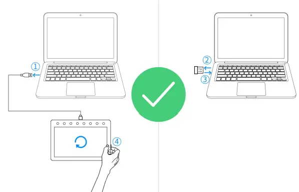 Xppen Technology ACD02 Hand Drawn Board Wireless Pairing fig8